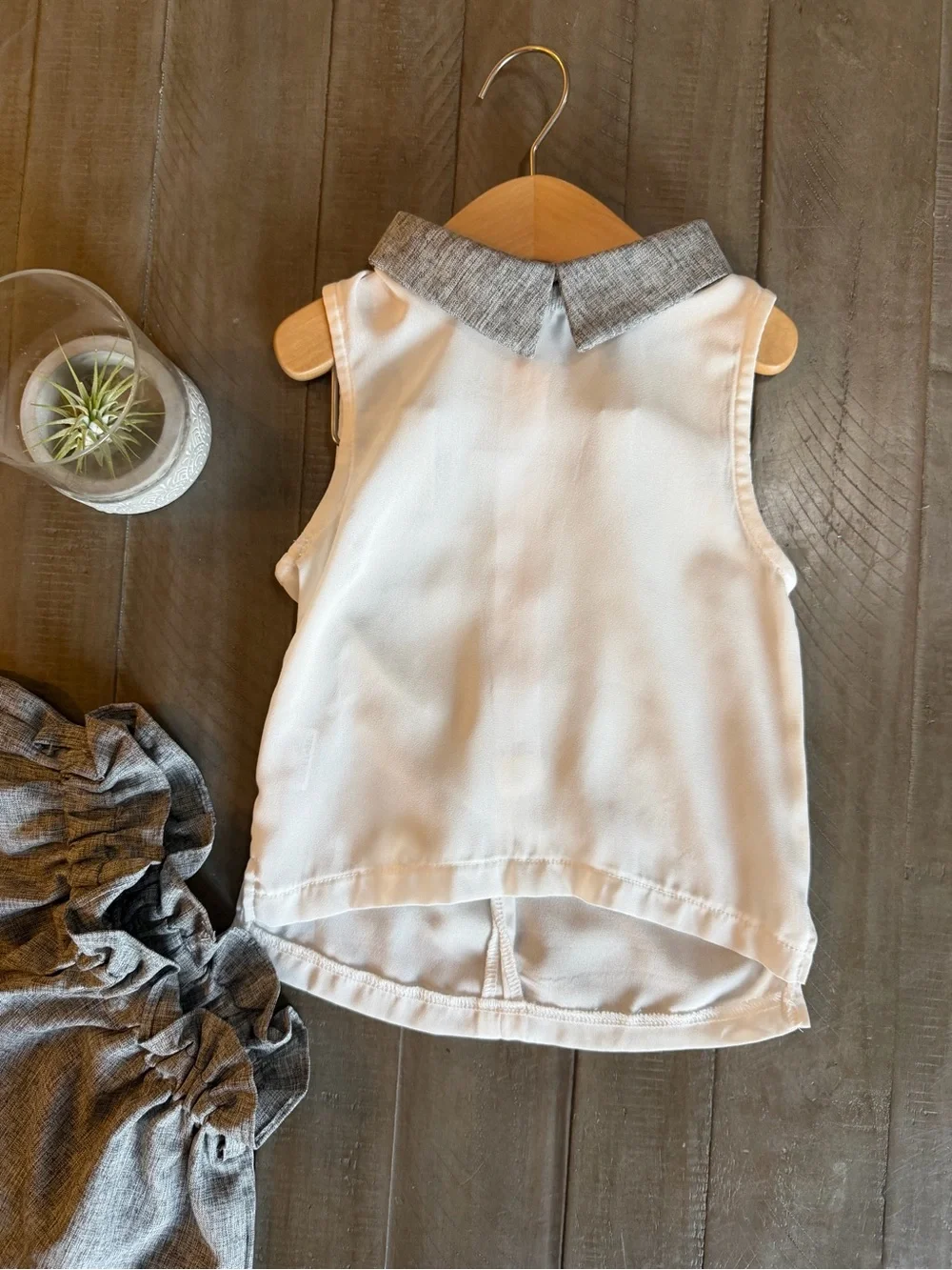Girls Gray Grey Shorts Set